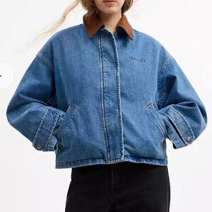 Coach Blue Denim Barn Jacket Size Large